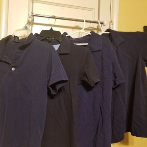 Navy uniform shirts sz 12-14
